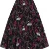 Collectif Megan Swan Forest 50's Swing Skirt Black New In