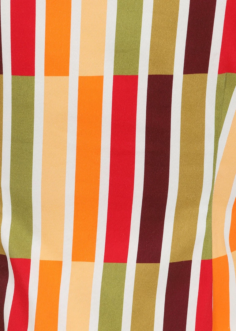 Collectif Dolores Alternate Stripe 50's Top Multicolour New In