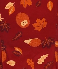 Collectif Dolores Hedgehogs And Leaves 50's Top Red New In