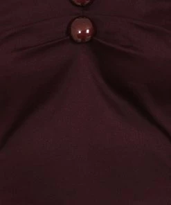 New In Collectif Dolores 50's Top Plum
