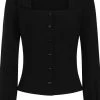 Collectif Lillian 40's Blouse Black