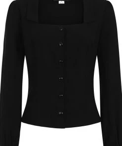 Collectif Lillian 40's Blouse Black