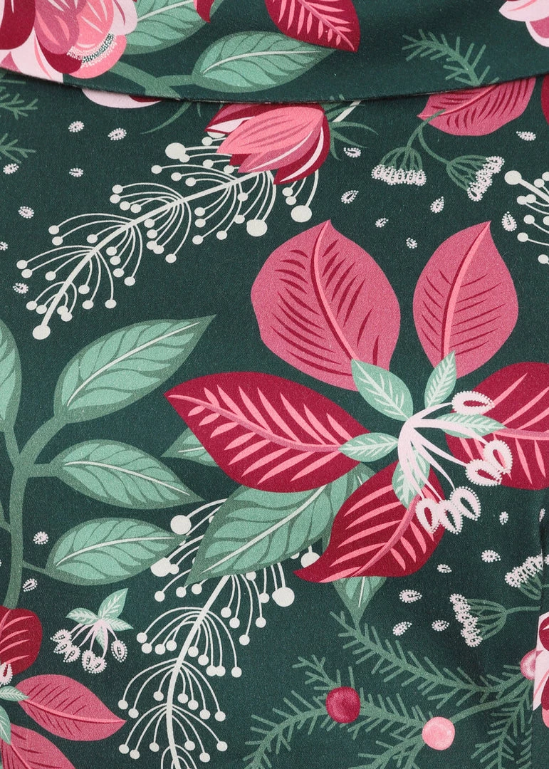 New In Collectif Cordelia Escapist 40's Floral Top