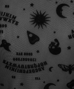 Collectif Ana Ouija Mesh Crop Top Black New In