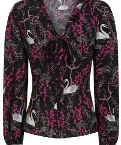 Collectif Luiza Swan Forest 40's Blouse Multicolour