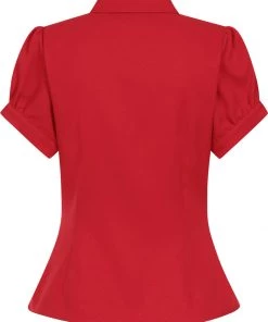 New In Collectif Bryonny 40's Blouse Red