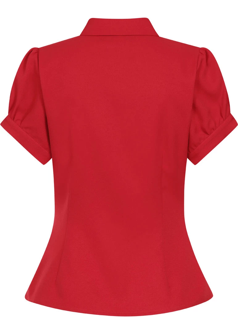 New In Collectif Bryonny 40's Blouse Red