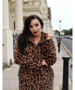 Collectif Mallory Leopard 50's Coat Leopard