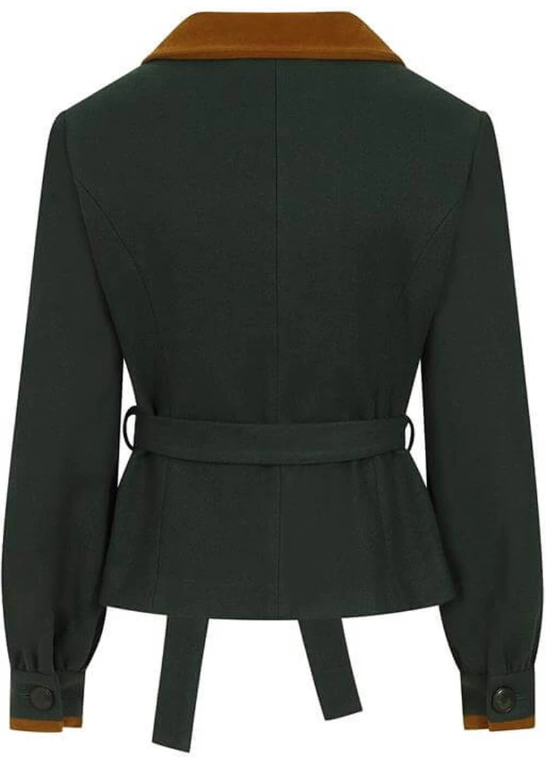 Collectif Rosemary 50's Jacket Green New In
