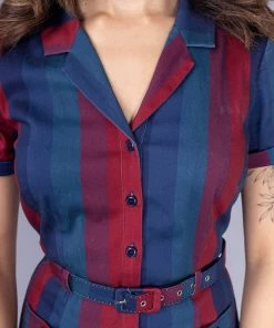 New In Collectif Caterina Jewel Stripe 50's Pencil Dress Multi