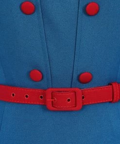 Collectif Aleksi 50's Pencil Dress Petrol New In