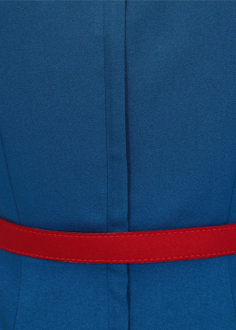 Collectif Aleksi 50's Pencil Dress Petrol New In