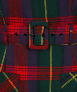 New In Collectif Cerere Etude Check 40's Pencil Dress Multi