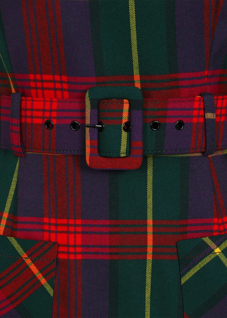 New In Collectif Cerere Etude Check 40's Pencil Dress Multi