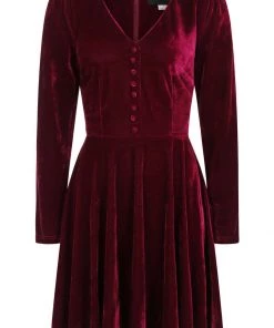 Collectif Clarina 60's Mini Dress Wine