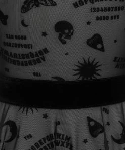 Collectif Ana Ouija Mesh 60's Skater Dress Black