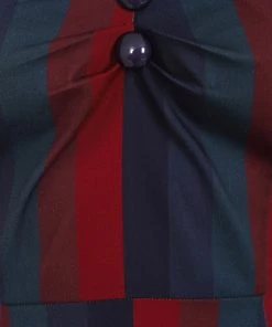 Collectif Dolores Jewel Stripe 50's Swing Dress Multi New In