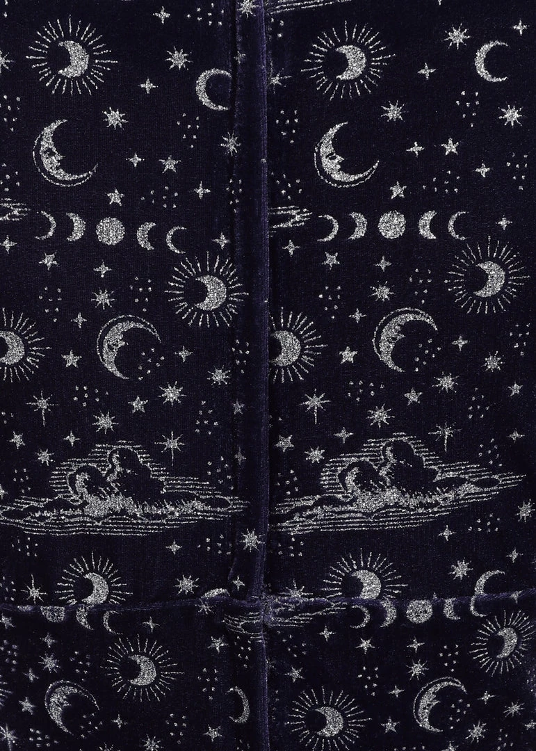 Collectif Trixie Celestial 50's Velvet Swing Dress Purple