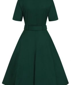 Collectif Ann Harrad 50's Swing Dress Green New In