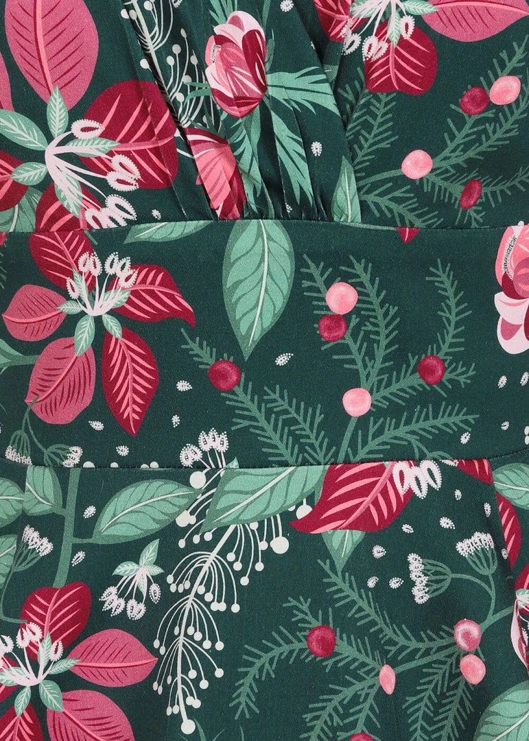 New In Collectif Trixie Escapist Floral 50's Swing Dress Multi