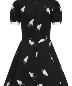 Collectif Peta Pinup Ghouls 60's Skater Dress Black White New In