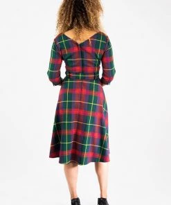 Collectif Cerere Etude Check 40's Swing Dress Multi New In