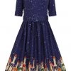 Collectif June Magic Potions 50's Swing Dress Multi New In