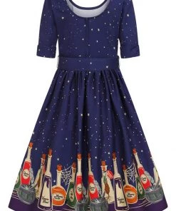 Collectif June Magic Potions 50's Swing Dress Multi New In