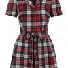Collectif Hattie Sherwood Check 40's Playsuit Multicolour