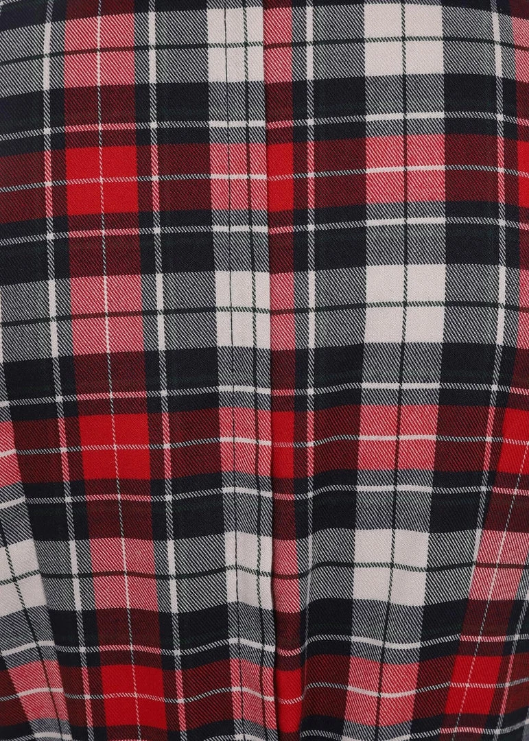 Collectif Hattie Sherwood Check 40's Playsuit Multicolour