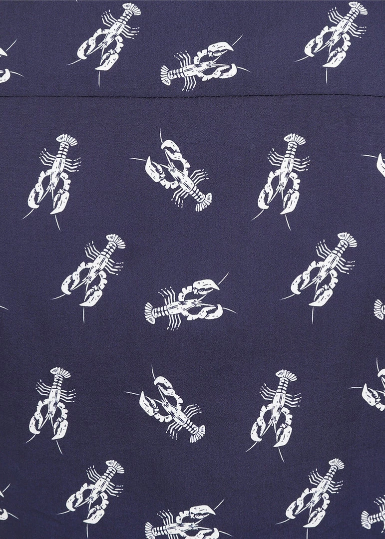 Collectif Sammy Lobster 40's Blouse Navy