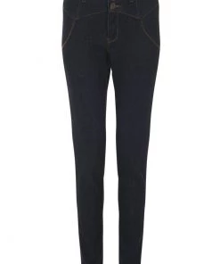 Collectif Rebel Kate 50'S Denim Jeans Navy Blue