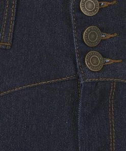 Collectif Rebel Kate 50'S Denim Jeans Navy Blue