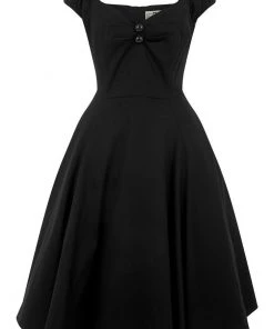 Collectif Dolores Classic 50's Swing Dress Black