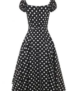 Collectif Dolores Polkadot Swing 50's Dress Black New In