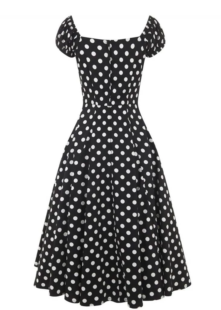 Collectif Dolores Polkadot Swing 50's Dress Black New In