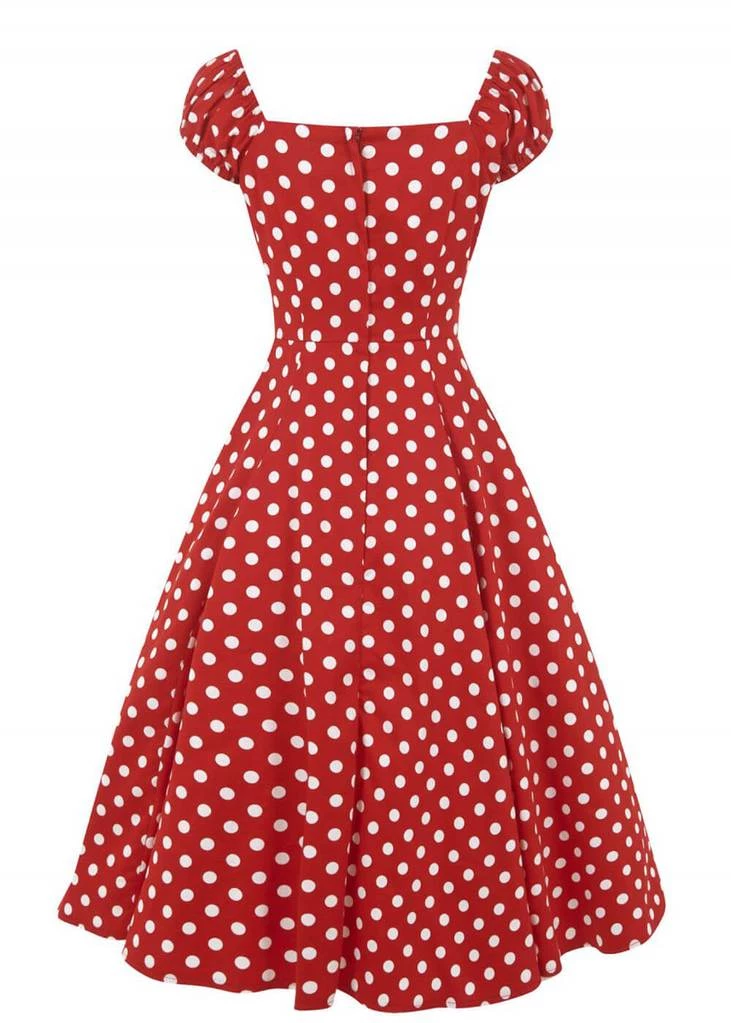 Collectif Dolores Polkadot 50's Swing Dress Red New In