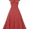 Collectif Dolores Polkadot 50's Swing Dress Red New In