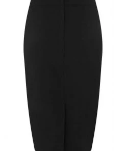 Collectif Polly Bengaline 50's Pencil Skirt Black