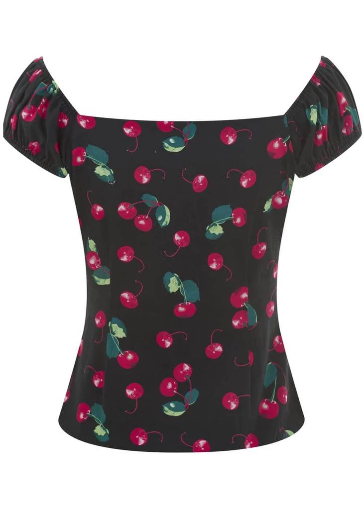 Collectif Dolores 50's Cherry Top Black New In