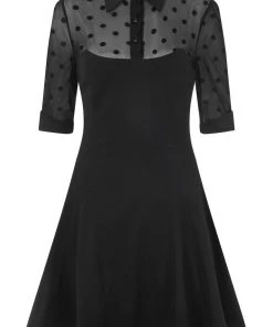 New In Collectif Wednesday Skater 50's Dress Black