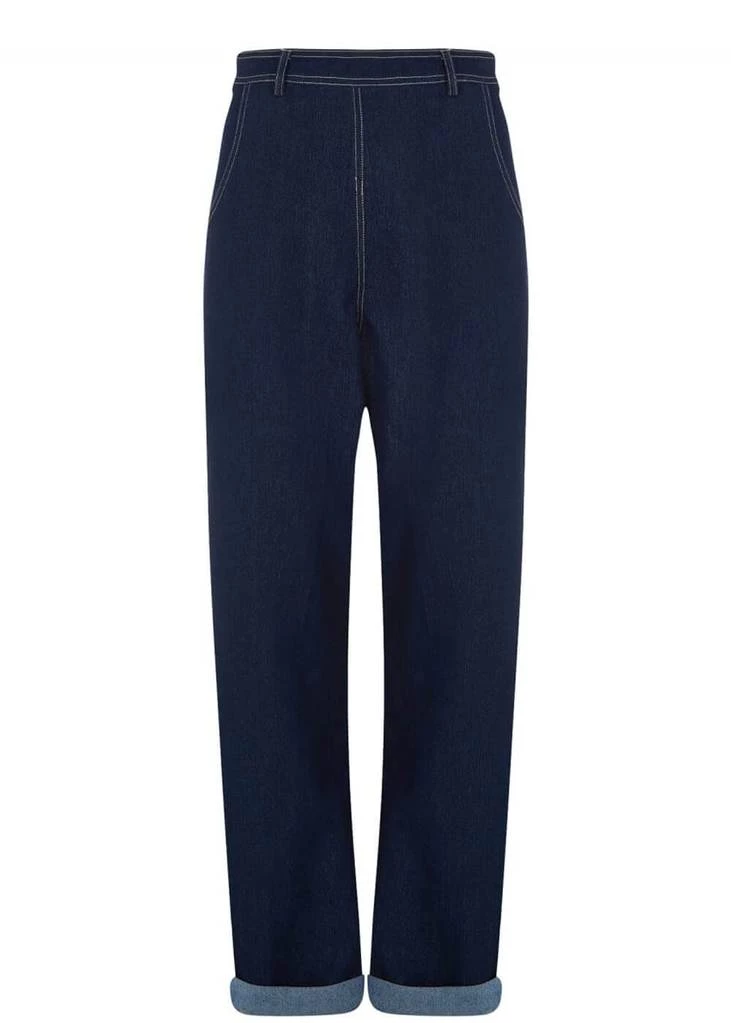 Collectif Siobhan Denim 50's Jeans Navy Blue