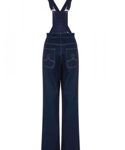 Collectif Pippa Denim 50's Dungaree Navy New In