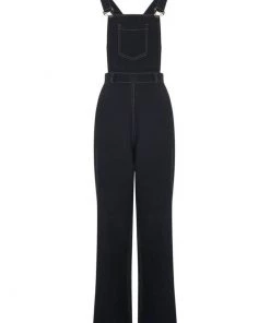 Collectif Pippa Denim 50's Dungaree Navy New In