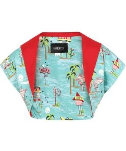 Collectif Lorna Motel 50's Bolero Blue New In