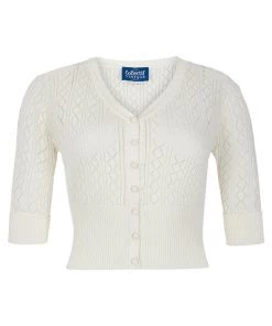 New In Collectif Linda 40's Cardigan Ivory
