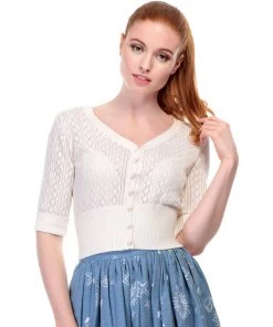 New In Collectif Linda 40's Cardigan Ivory