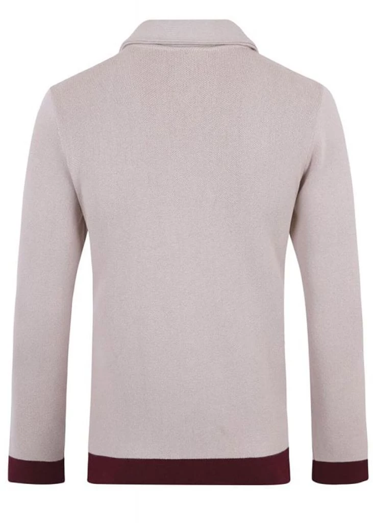 Collectif Men Luca Diamond Long Sleeve 60's Cardigan Red New In