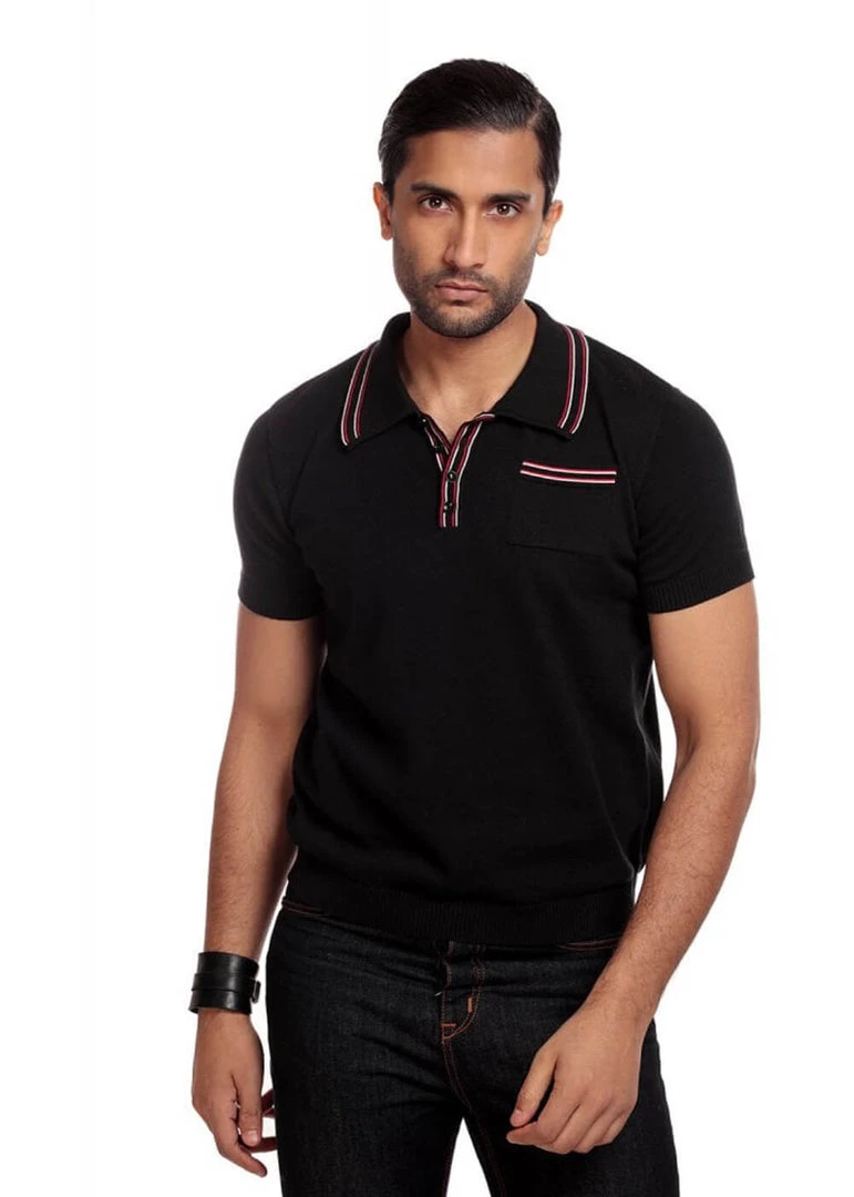 Collectif Heren Pablo Polo Shirt Black