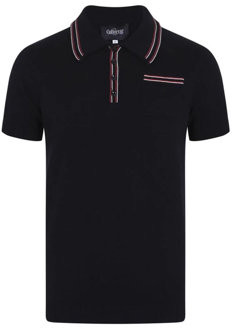 Collectif Heren Pablo Polo Shirt Black